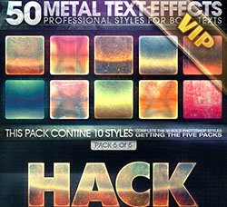 50个金属质感的PS图层样式：50 Metal Text Effects Pack 05
